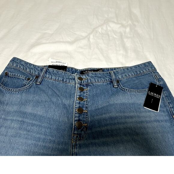 Lauren Ralph Lauren Womens High-Rise Flare Jeans Blue Wash Size 18 / Waist 34 - Picture 3 of 6
